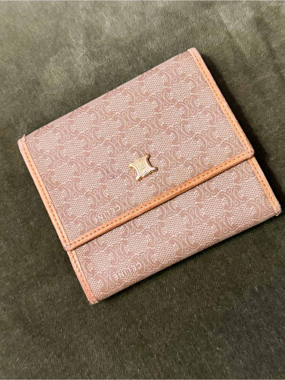 Vintage Celine Macadam Monogram Trifold Wallet